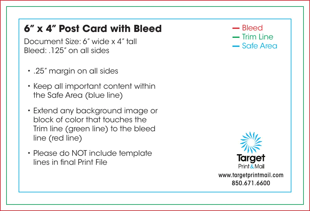 6" x 4" Postcard Template preview