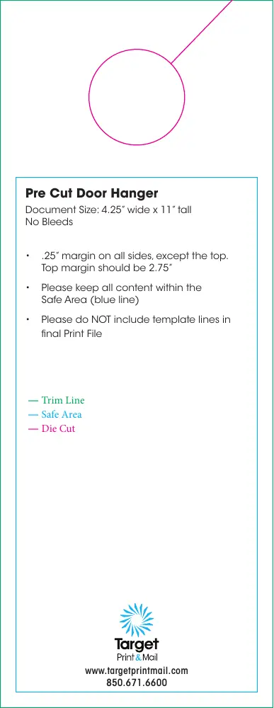 Pre-Cut Door Hanger Template preview