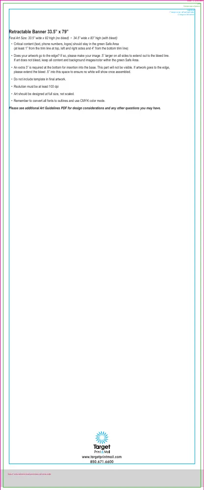 Retractable Banner Template (33.5" x 79") preview