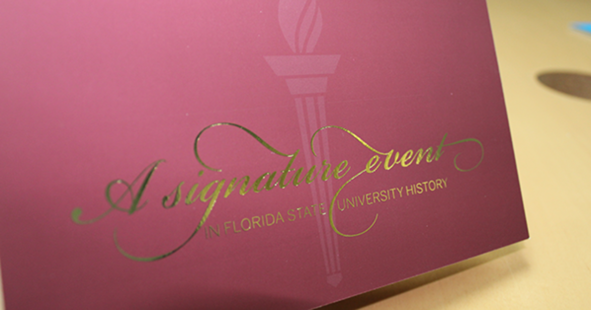 gold foil on folder
